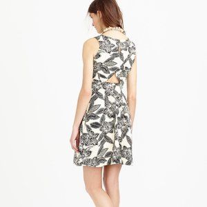 J.Crew 6 Polynesian Floral Dress Black & Ivory